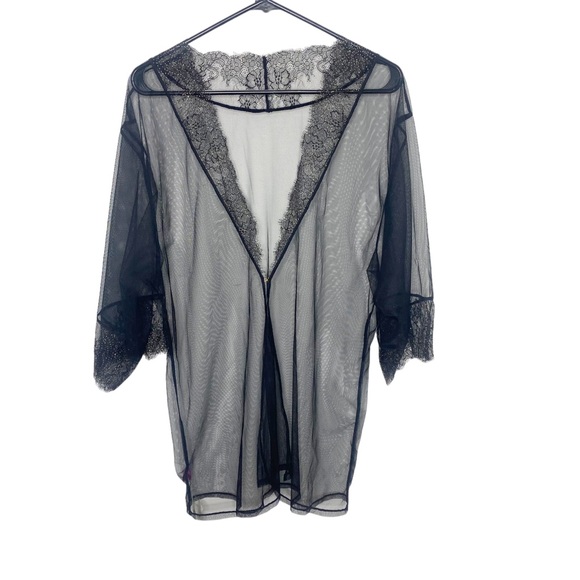 L’Agent Provocateur black lace robe size medium NWT - Picture 1 of 7